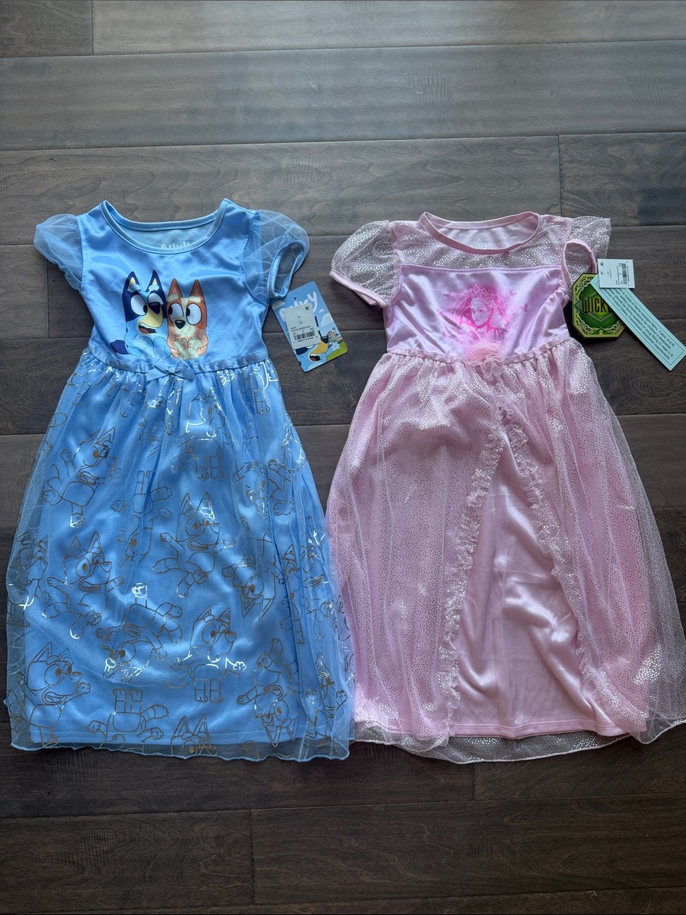 Bluey and Wicket Tulle Dress - Blue & Pink Princess Dress Duo Size 5t